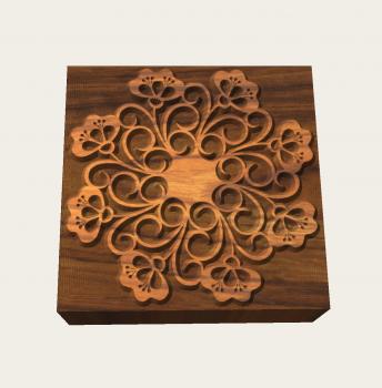 Mandalastempel aus Hartholz